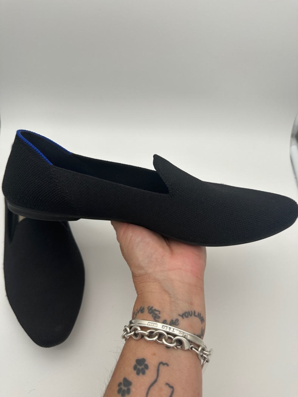 Rothy’s The Almond Loafer Size 9.5 Black Casual Weekend Comfortable Office Shoe - Picture 9 of 16